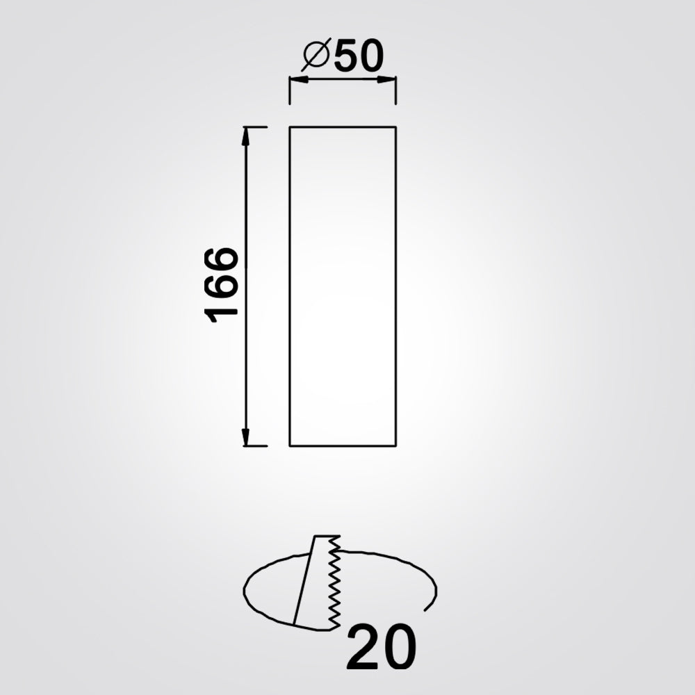 צילינדר תקרה ארדונה 10W|שחור|לבן| זהב