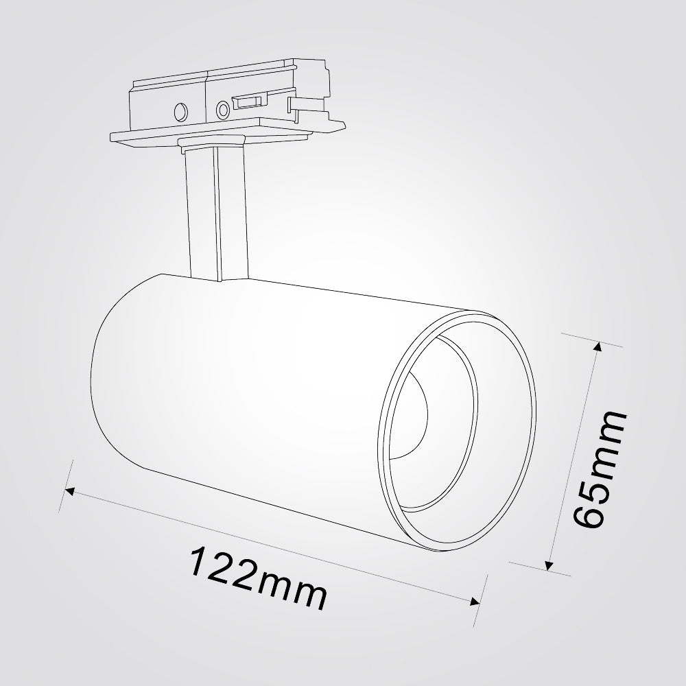 ספוט לפס צבירה חד־פאזי אבנר – 10W / 20W / 30W | CCT | שחור