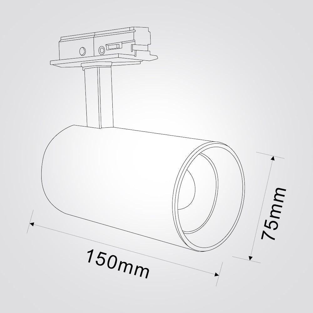 ספוט לפס צבירה חד־פאזי אבנר – 10W / 20W / 30W | CCT | שחור