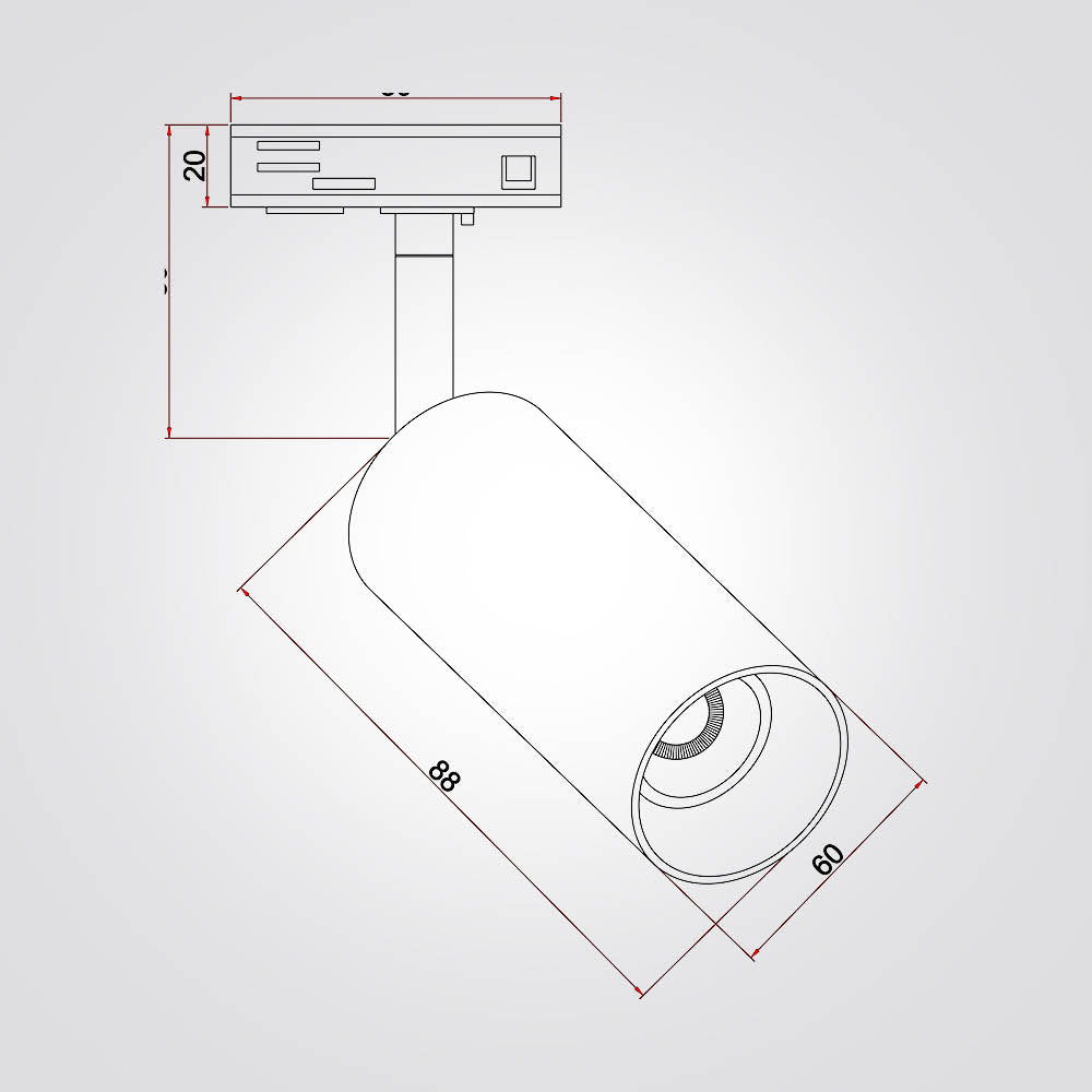 ספוט טאצ' לפס צבירה שחור| לבן| זהב| עץ| GU10