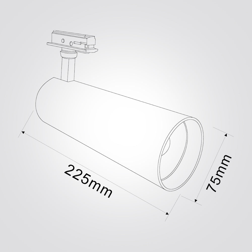 ספוט לפס צבירה חד־פאזי יוגב – 10W / 20W / 30W | CCT | שחור