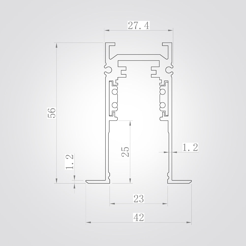 פס צבירה שקוע מגנט 3 מטר סומו | 48V| דגם E