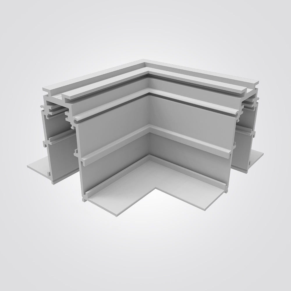 מחבר זווית L לפס צבירה מגנטי | לבן