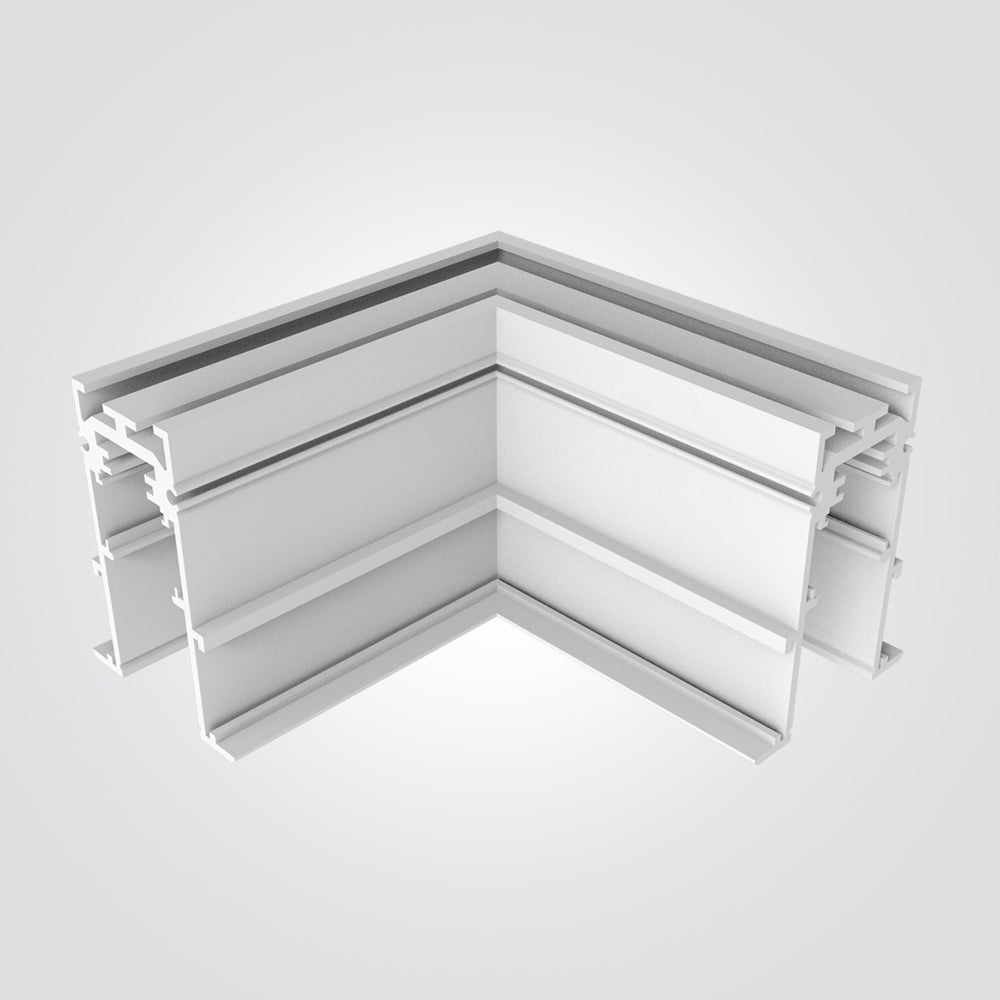 מחבר זווית L לפס צבירה מגנטי | לבן