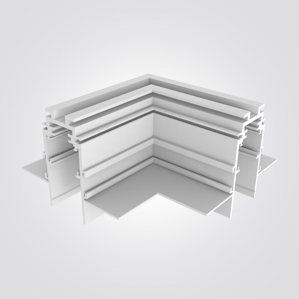 מחבר זווית L לפס צבירה מגנטי | לבן