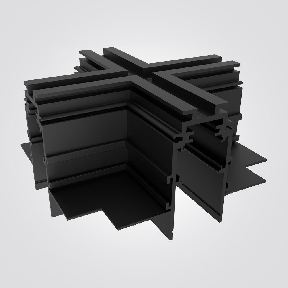 מחבר זווית X לפס צבירה מגנטי שחור דגם| G