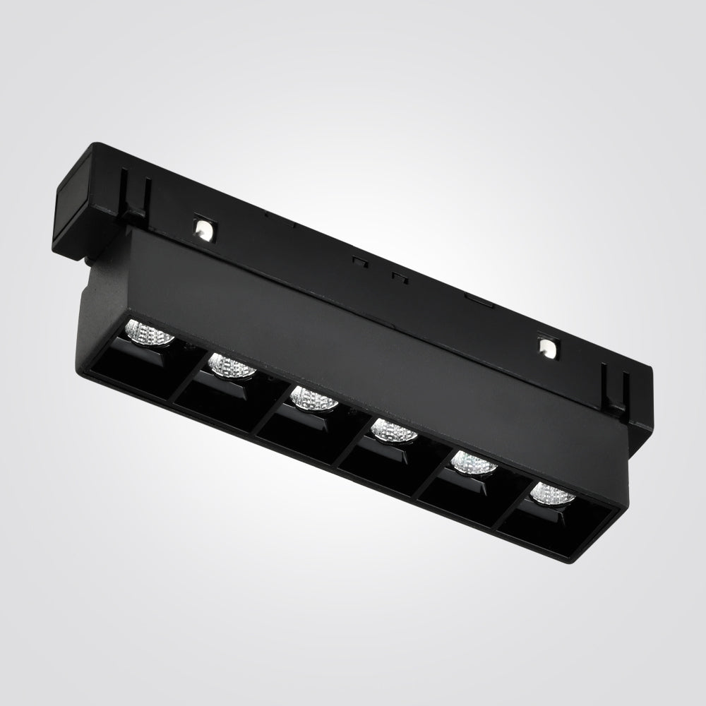 פס תאורה לפס צבירה מגנטי עדשות 6W| 9W| 12W שחור 48V| 4000K