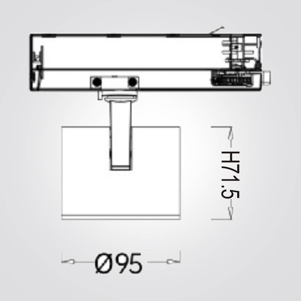ספוט נוגה לפס צבירה חד פאזי שחור | CCT