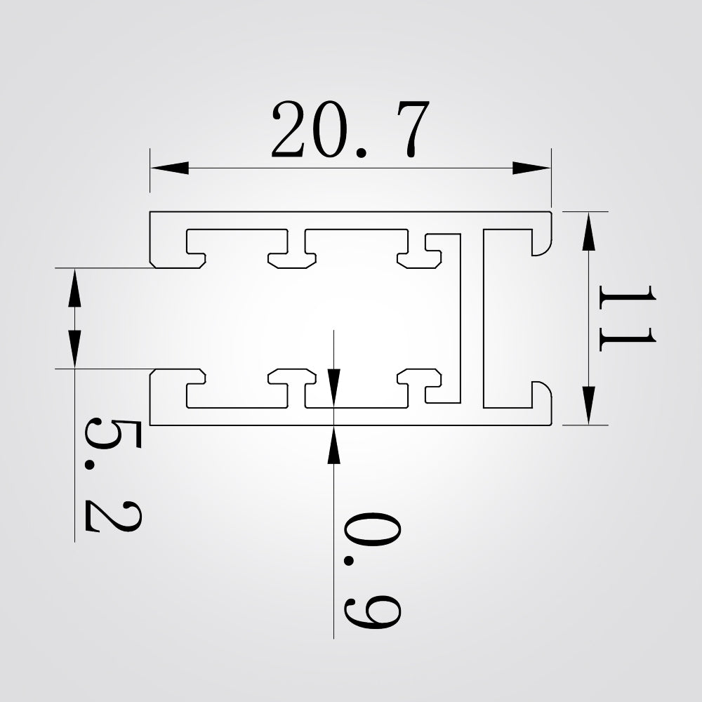 מסלול תאורה עה'ט למערכת מגנטית לייזר 24V |שחור| לבן | 2 מ'