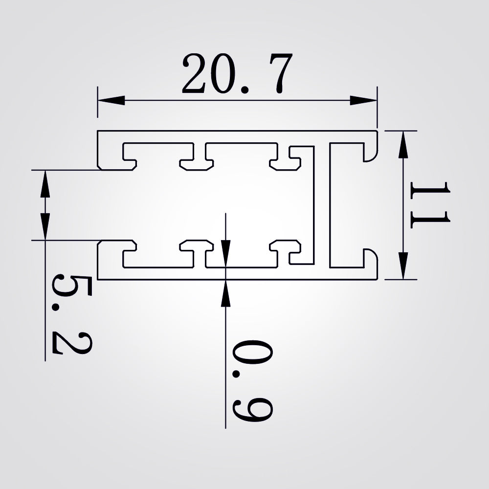 מסלול תאורה עה'ט למערכת מגנטית לייזר 24V |שחור| לבן | 3 מ'