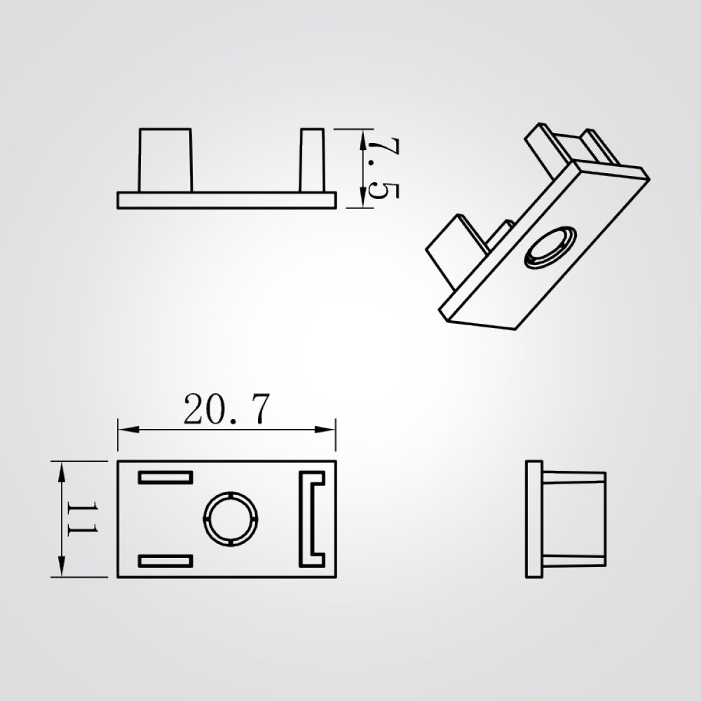 סופית למסלול תאורה למערכת מגנטית לייזר 24V