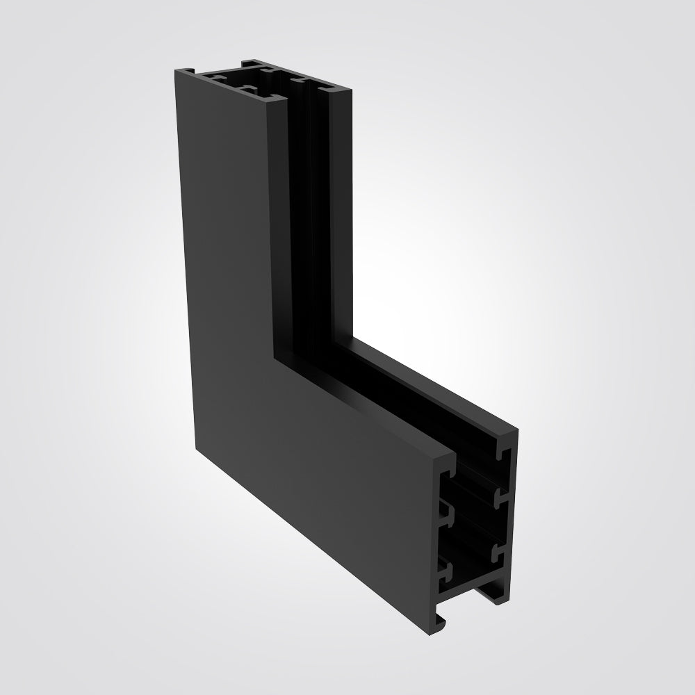 מחבר L אנכי למסלול תאורה עה'ט למערכת מגנטית לייזר 24V שחור |לבן