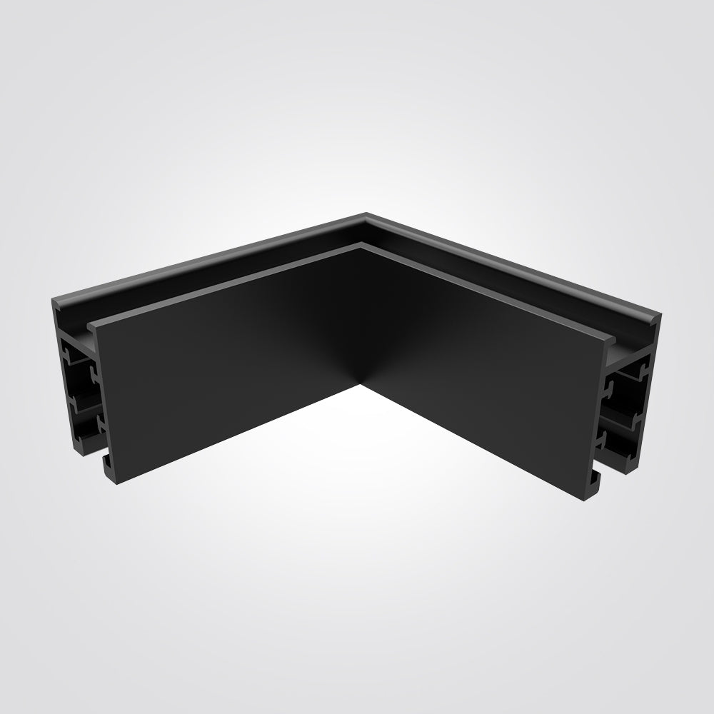 מחבר L למסלול תאורה עה'ט למערכת מגנטית לייזר 24V שחור |לבן