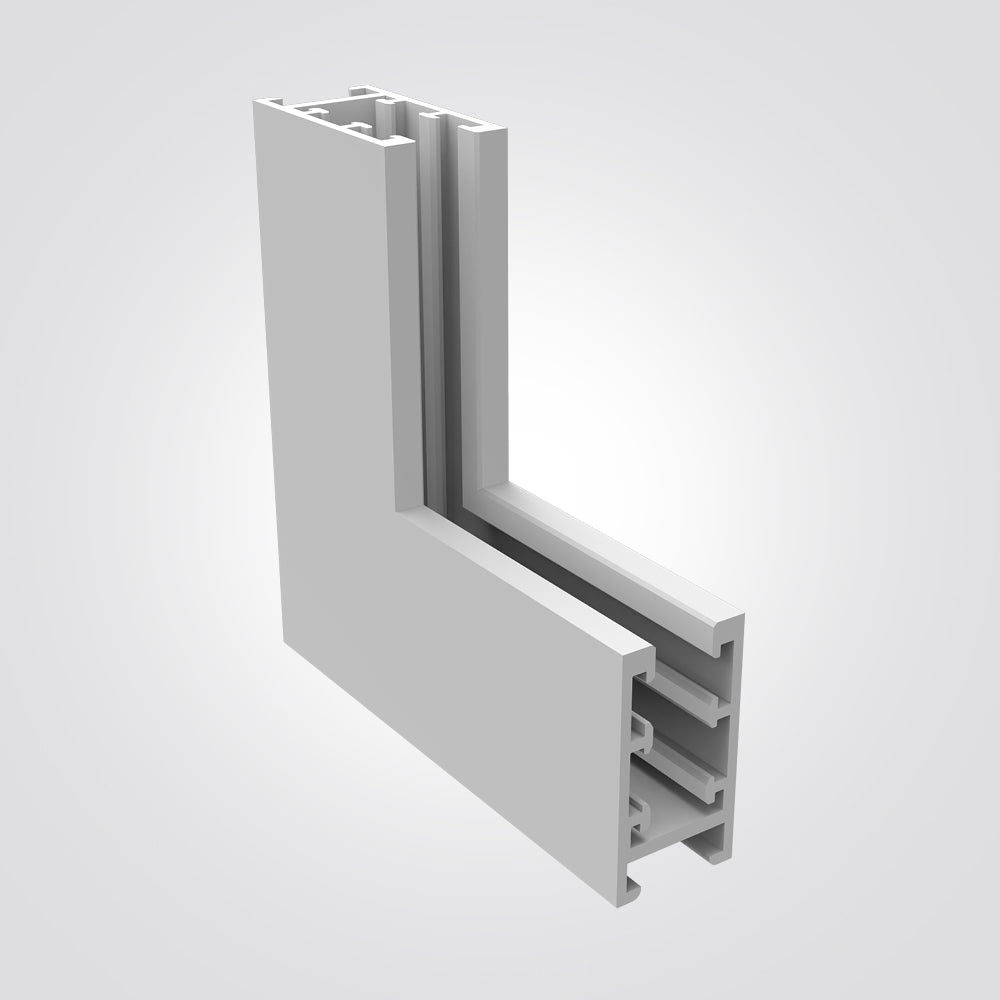 מחבר L אנכי למסלול תאורה עה'ט למערכת מגנטית לייזר 24V שחור |לבן