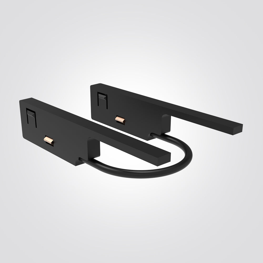 מחבר הזנה ביניים למסלול תאורה למערכת מגנטית לייזר 24V שחור |לבן