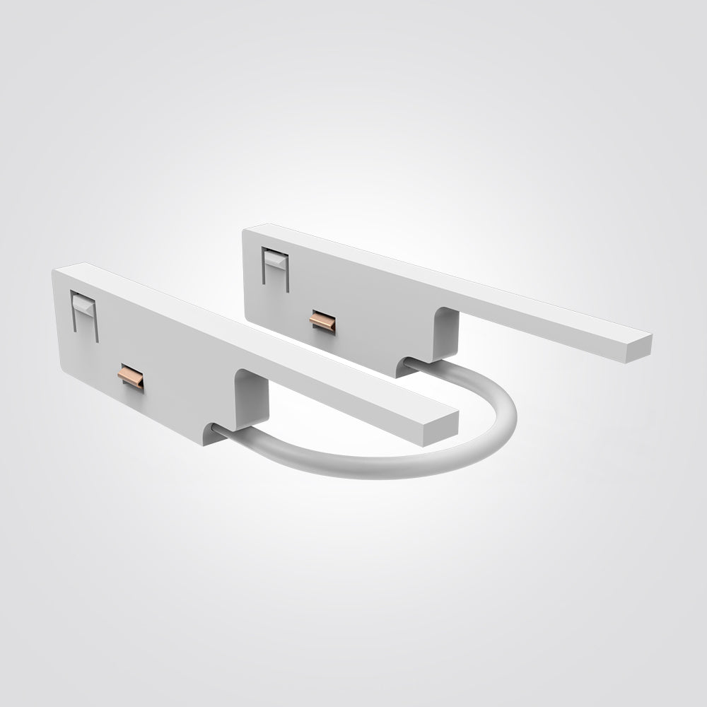 מחבר הזנה ביניים למסלול תאורה למערכת מגנטית לייזר 24V שחור |לבן