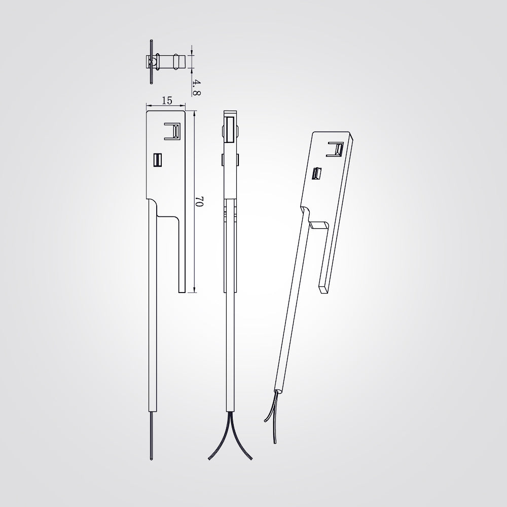 מחבר הזנה למסלול תאורה למערכת מגנטית לייזר 24V שחור |לבן