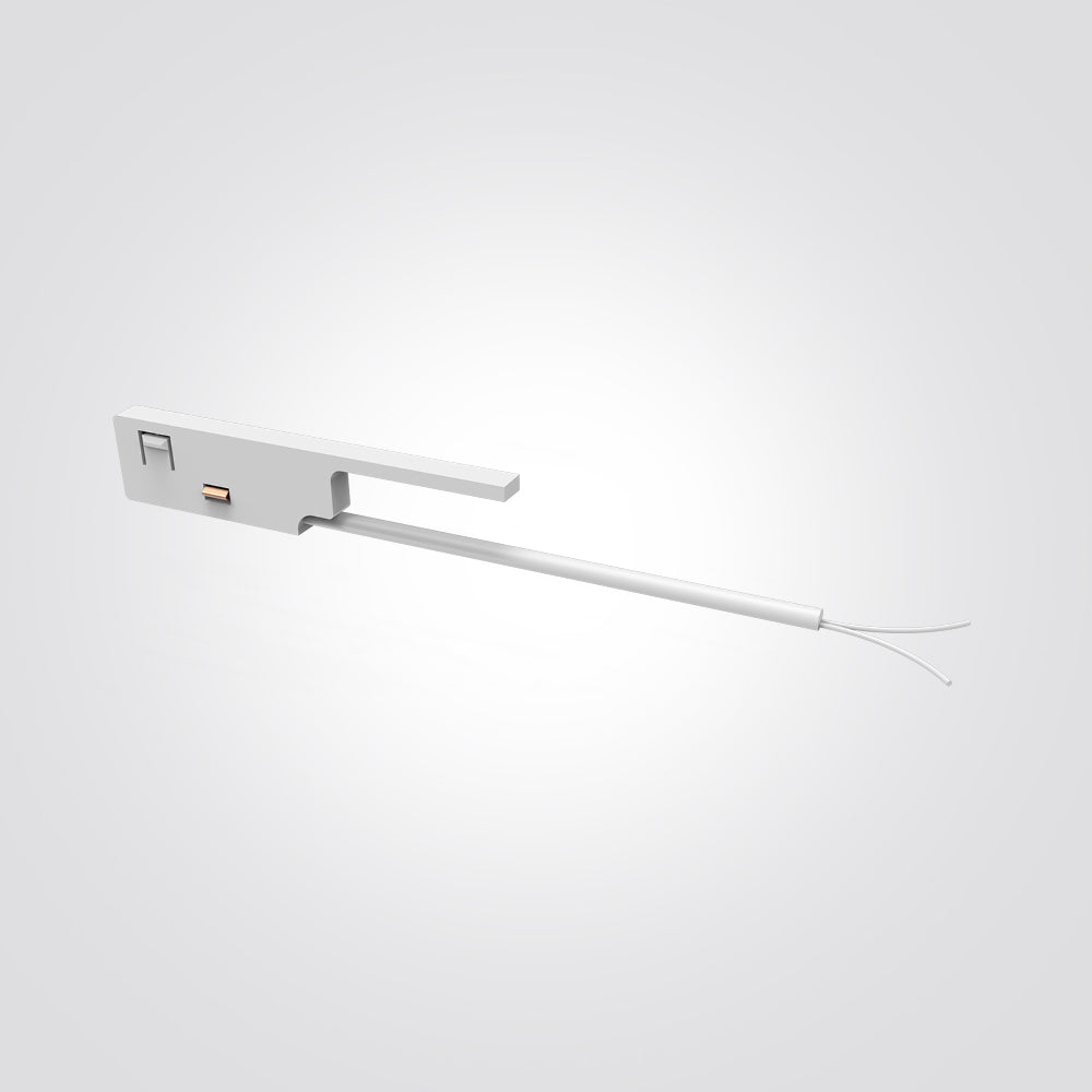 מחבר הזנה למסלול תאורה למערכת מגנטית לייזר 24V שחור |לבן