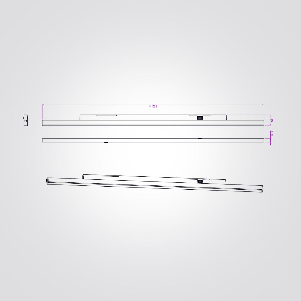 ג"ת לינארי חלבי למערכת מגנטית לייזר 24V שחור |לבן | 6W