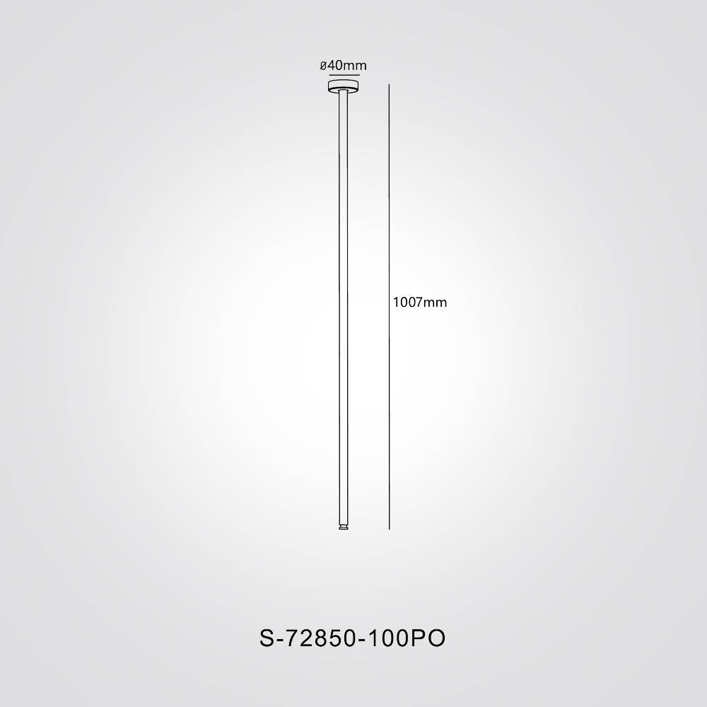 זרוע למערכת תאורה מגנטית מג'יק 48V | פליז| 100CM