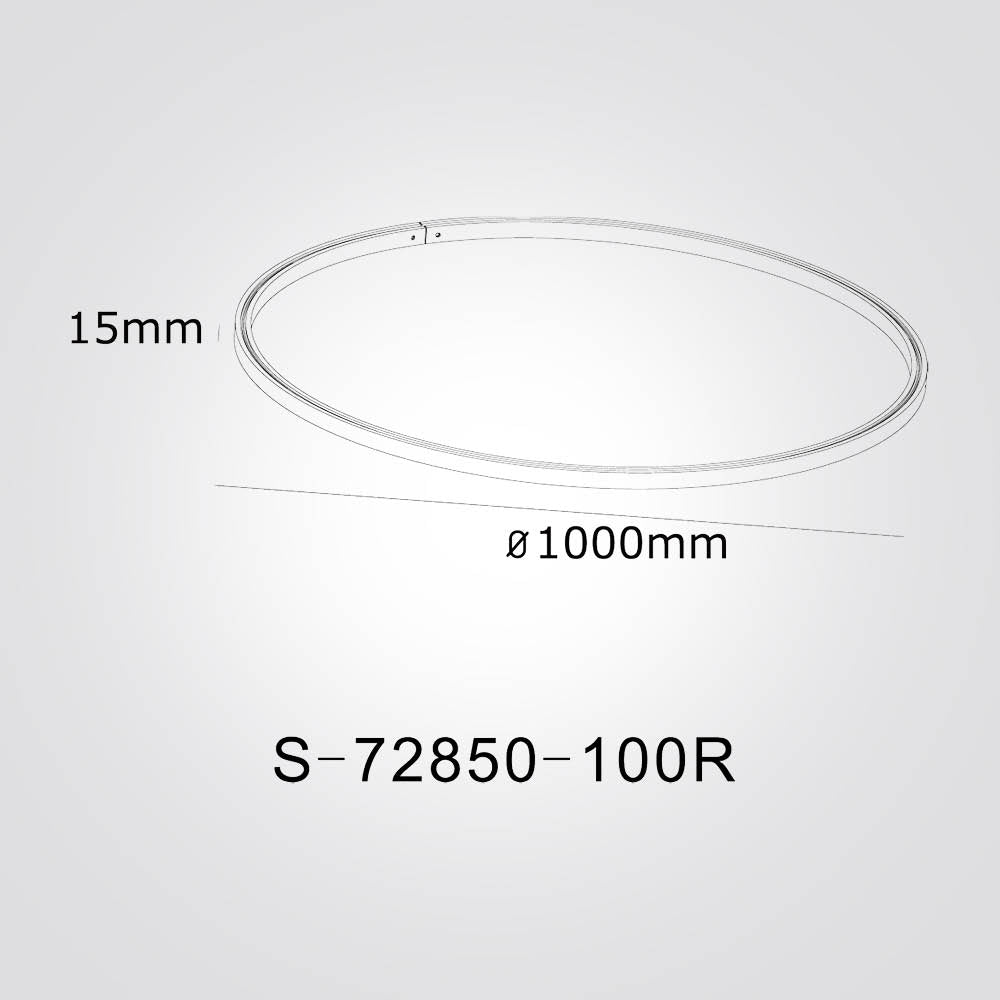 מסלול תאורה עגול למערכת מגנטית מג'יק 48V | פליז| Ф100 cm