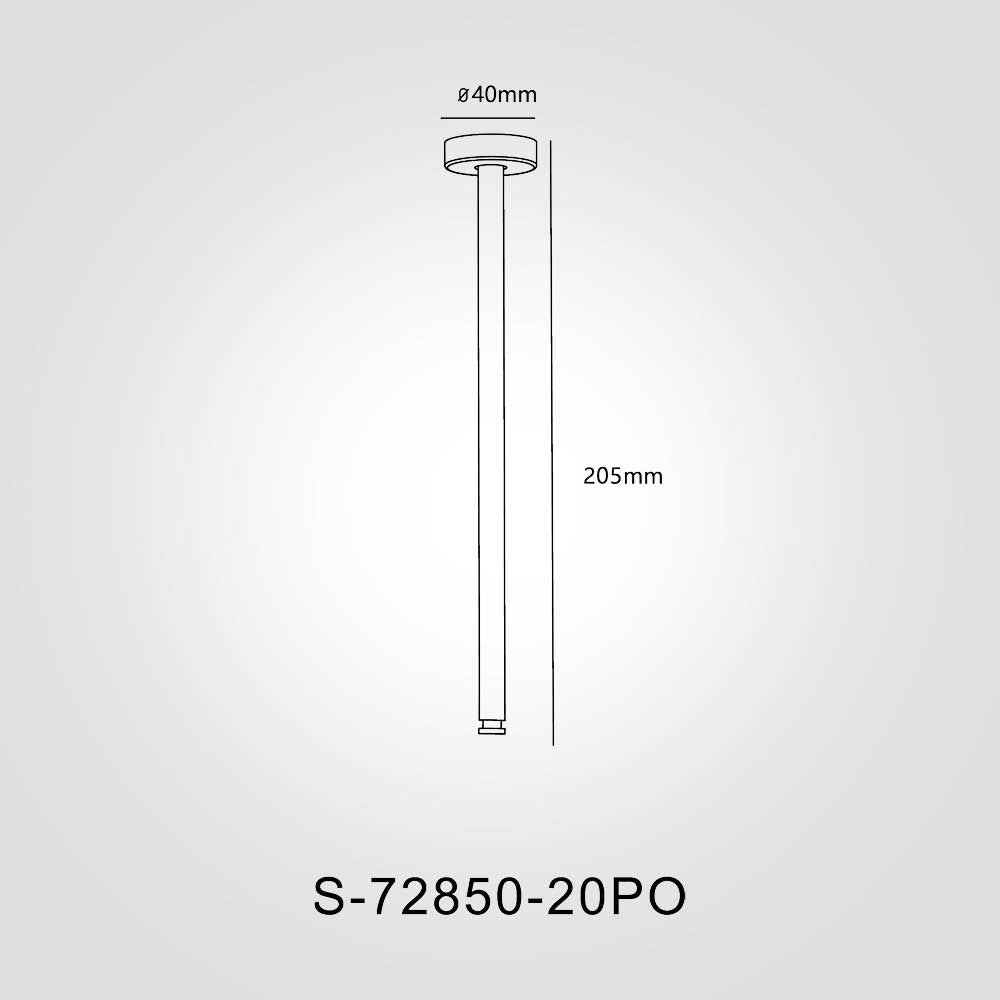 זרוע למערכת תאורה מגנטית מג'יק 48V | פליז| 20CM