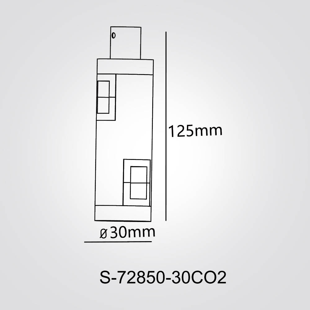 מחבר ישר למערכת תאורה מגנטית מג'יק 48V | פליז| H12 CM