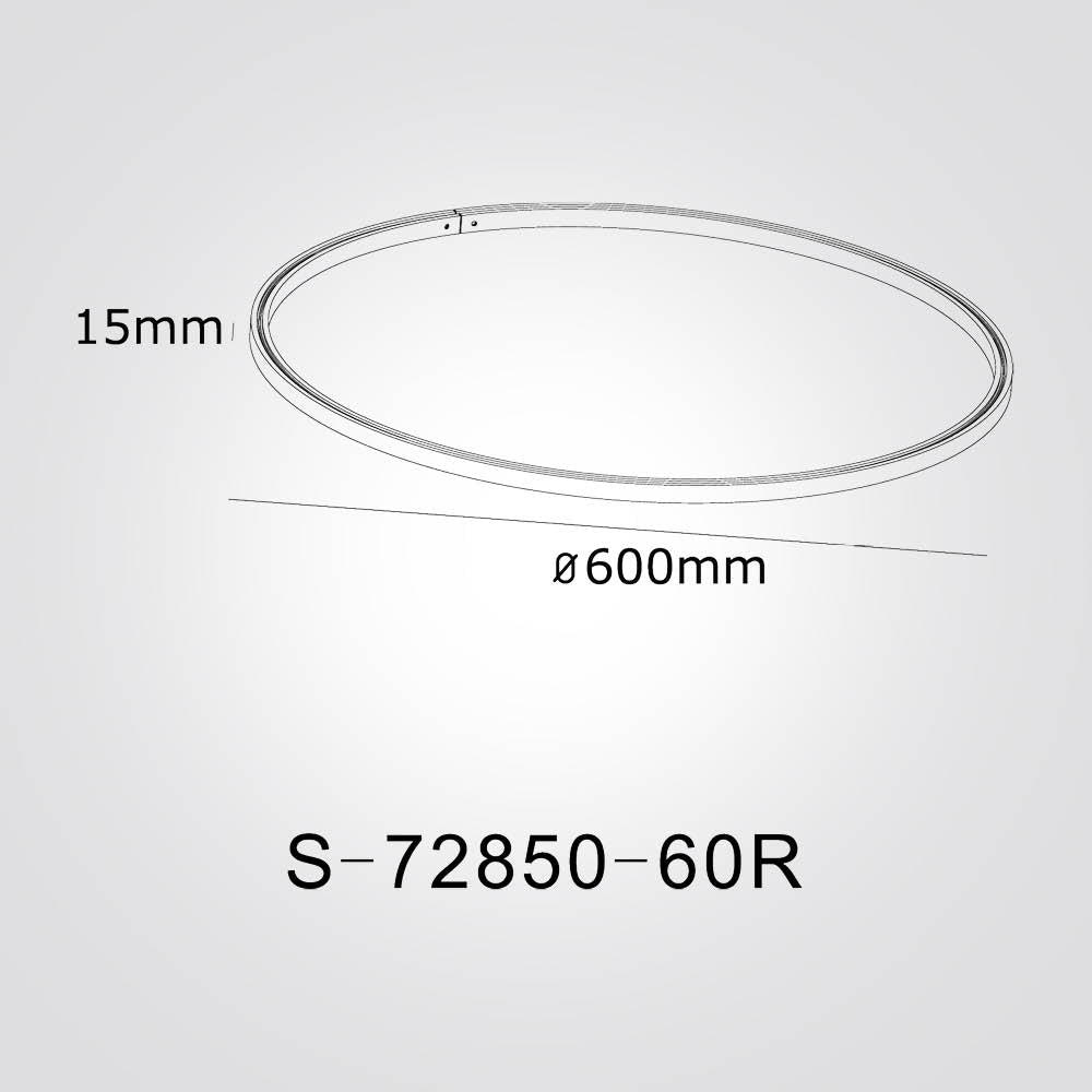 מסלול תאורה עגול למערכת מגנטית מג'יק 48V | פליז| Ф60 cm