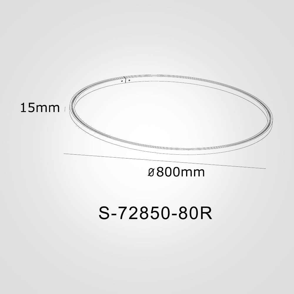 מסלול תאורה עגול למערכת מגנטית מג'יק 48V | פליז| Ф80 cm