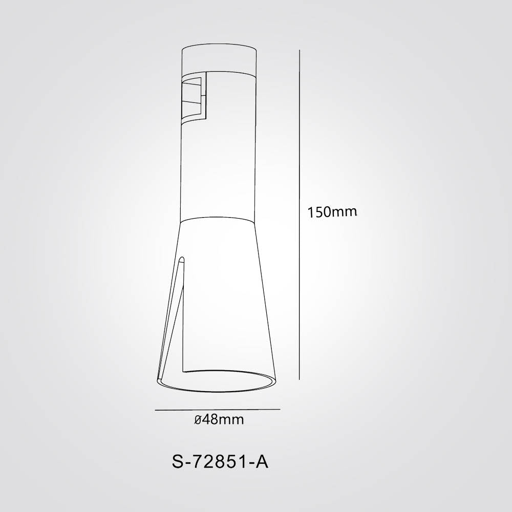 גוף תאורה למערכת מגנטית מג'יק 4W| פליז| 48V | דגם A
