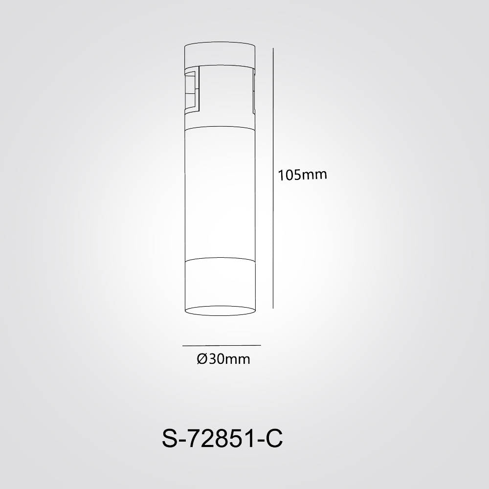 גוף תאורה למערכת מגנטית מג'יק 4W| פליז| 48V | דגם C