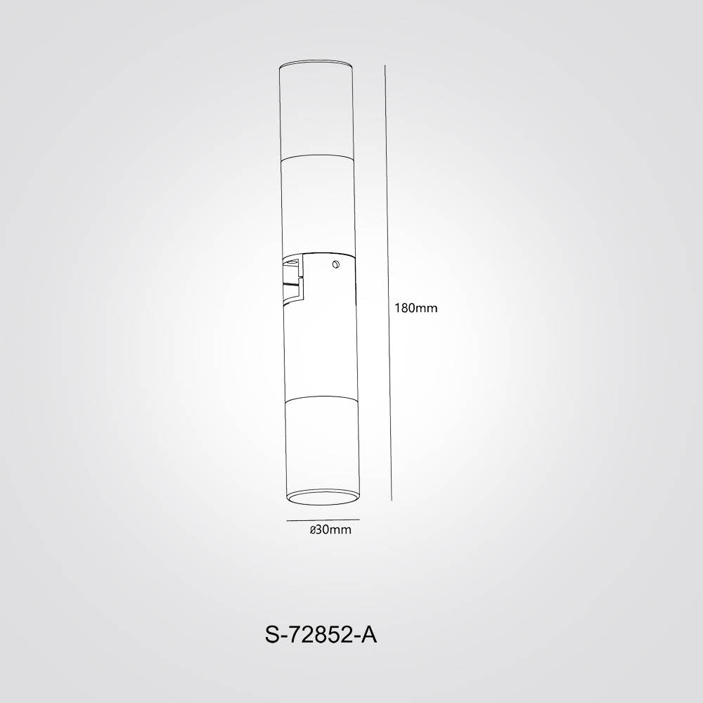 גוף תאורה למערכת מגנטית מג'יק 8W| פליז| 48V | דגם A