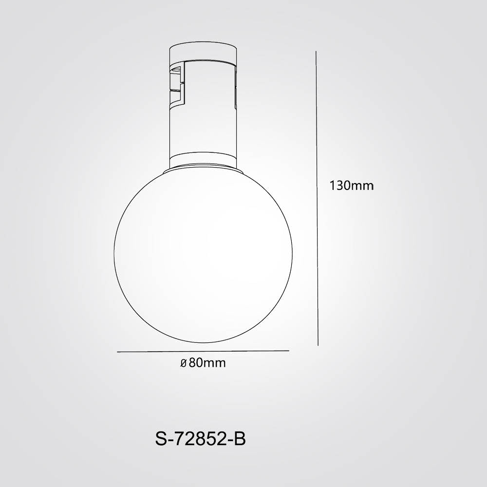 גוף תאורה למערכת מגנטית מג'יק 4W| פליז| 48V | דגם B
