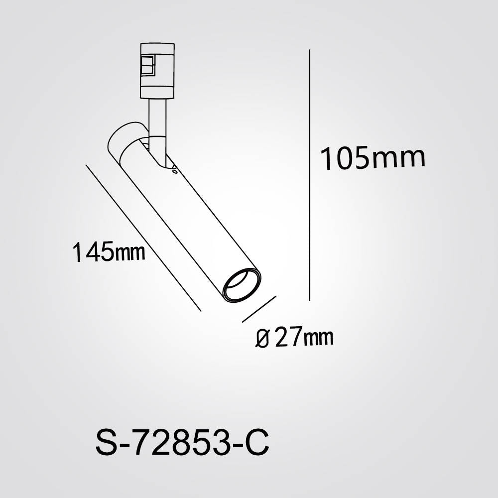 גוף תאורה למערכת מגנטית מג'יק 4W| פליז| 48V | דגם C