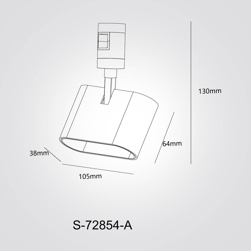 גוף תאורה למערכת מגנטית מג'יק 9W| פליז| 48V | דגם A