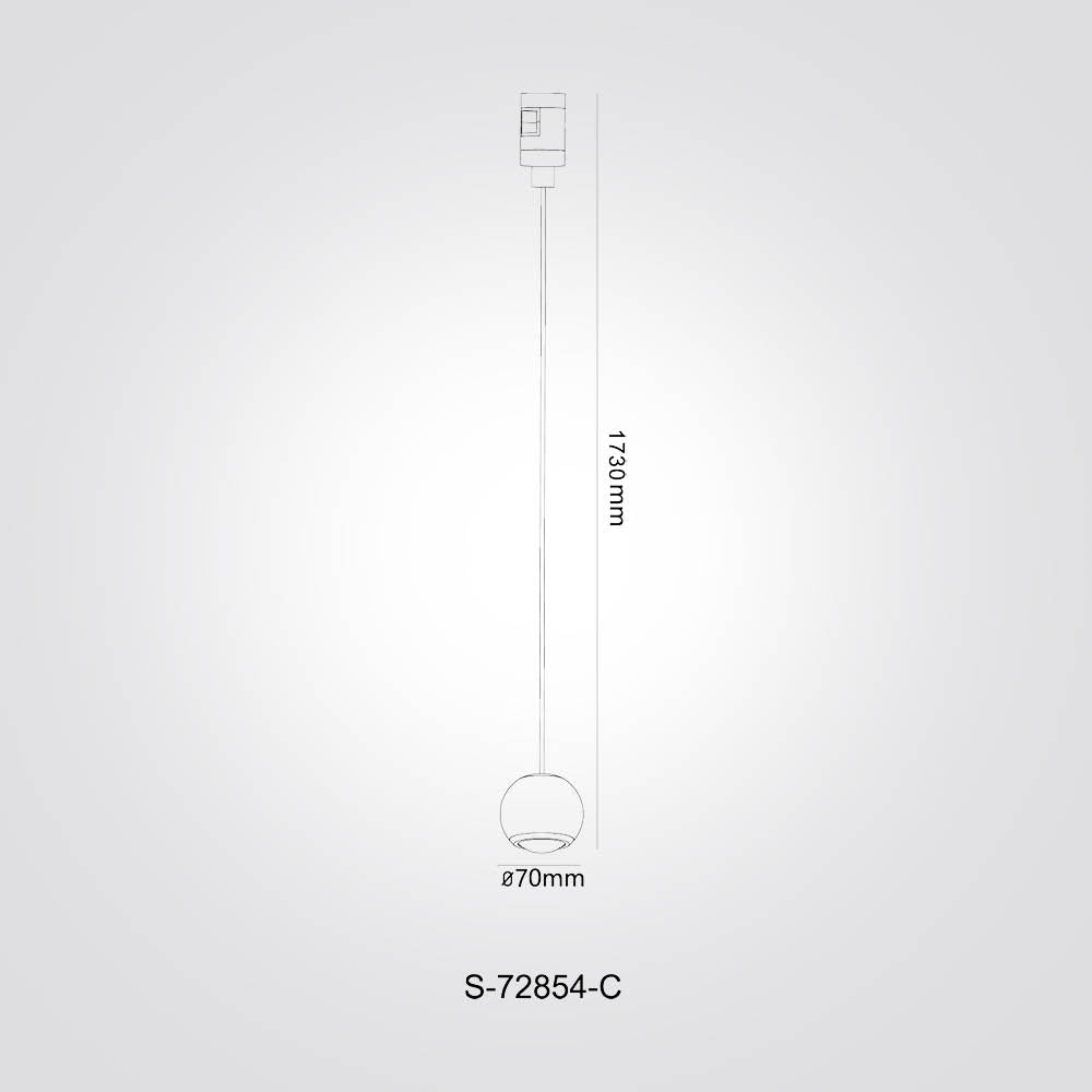 גוף תאורה למערכת מגנטית מג'יק 8W| פליז| 48V | דגם C