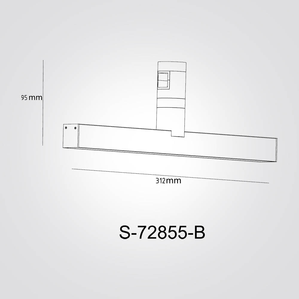 גוף תאורה למערכת מגנטית מג'יק 8W| פליז| 48V | דגם B
