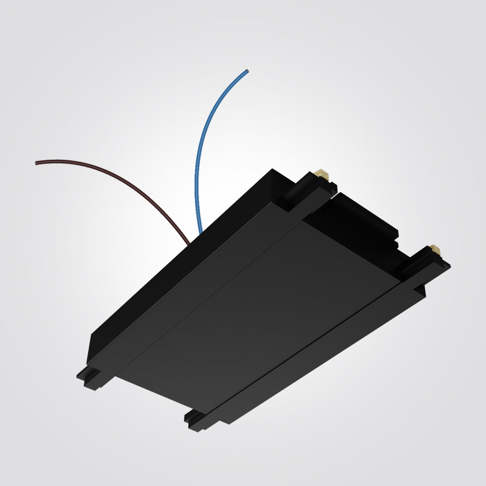 מחבר הזנה למסלול תאורה מגנטי 48V| שחור| לבן