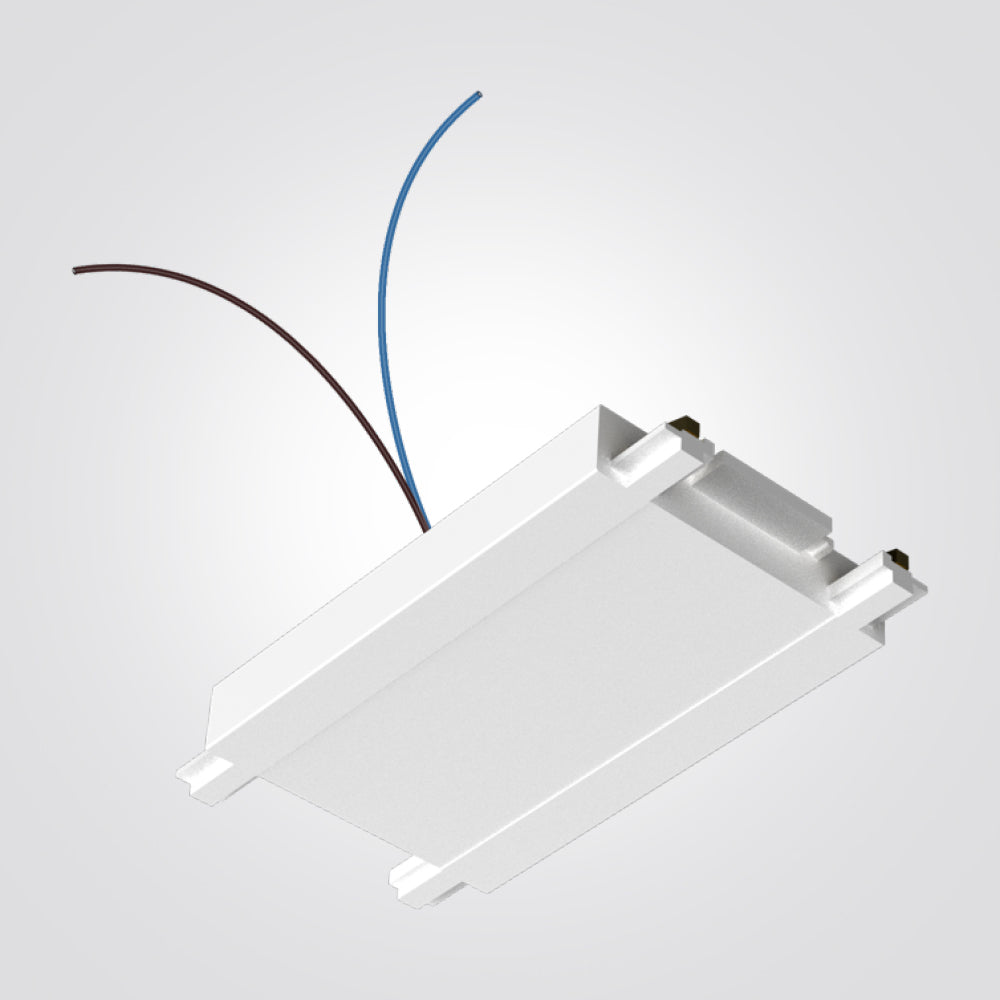 מחבר הזנה למסלול תאורה מגנטי 48V| שחור| לבן