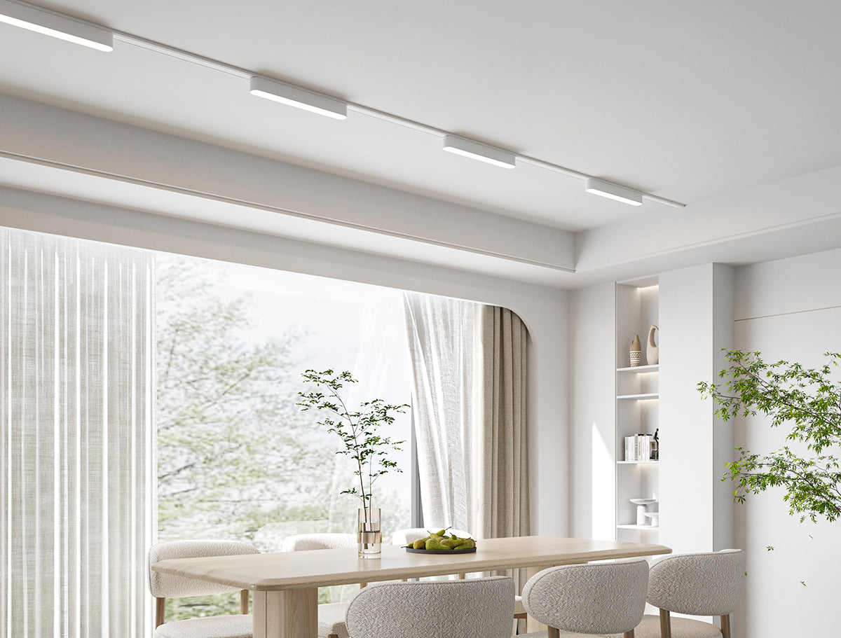 גוף תאורה למערכת תאורה מגנטית 12W| שחור| לבן| 48V