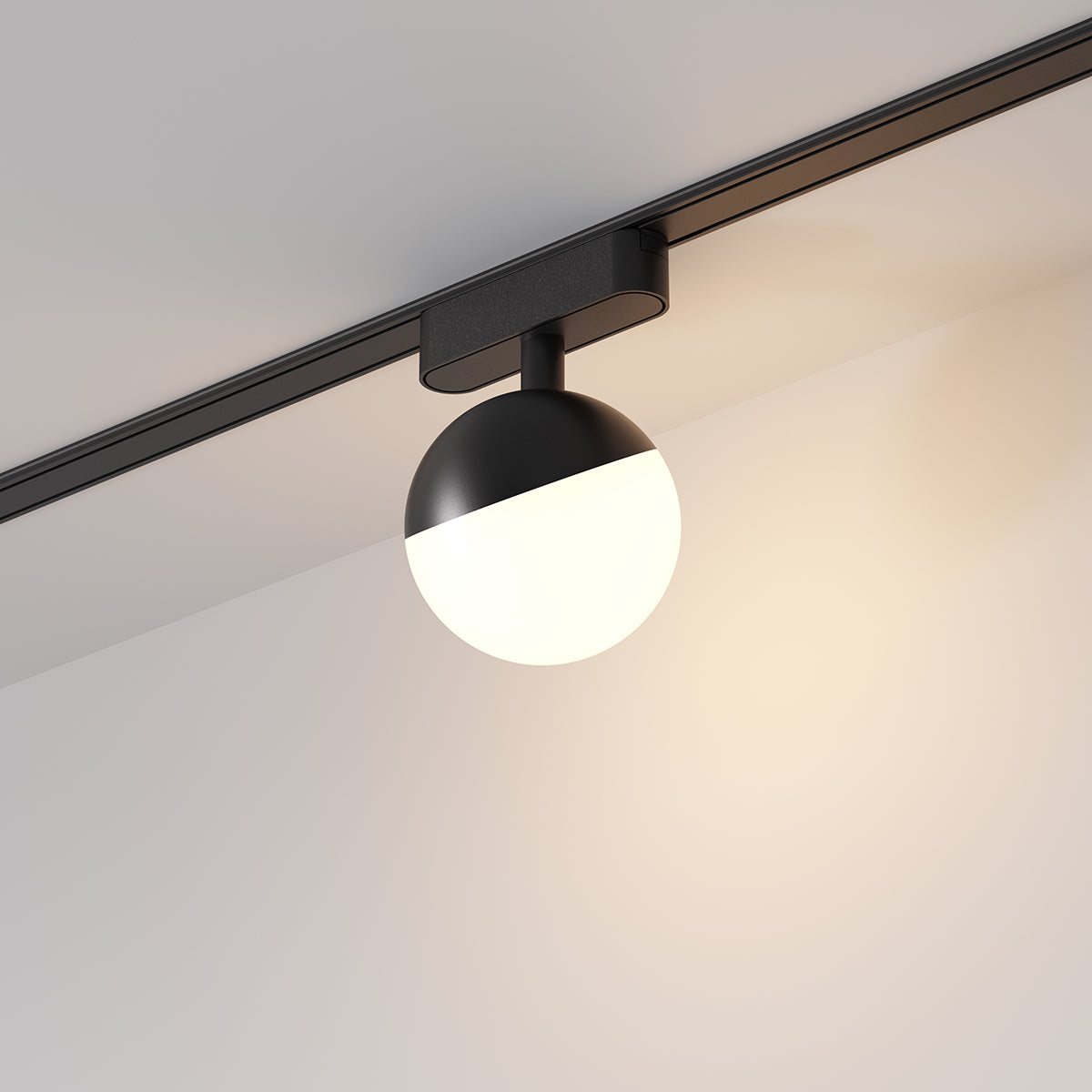 ספוט תאורה כדורי למערכת תאורה מגנטית 48V| 10W| שחור| לבן