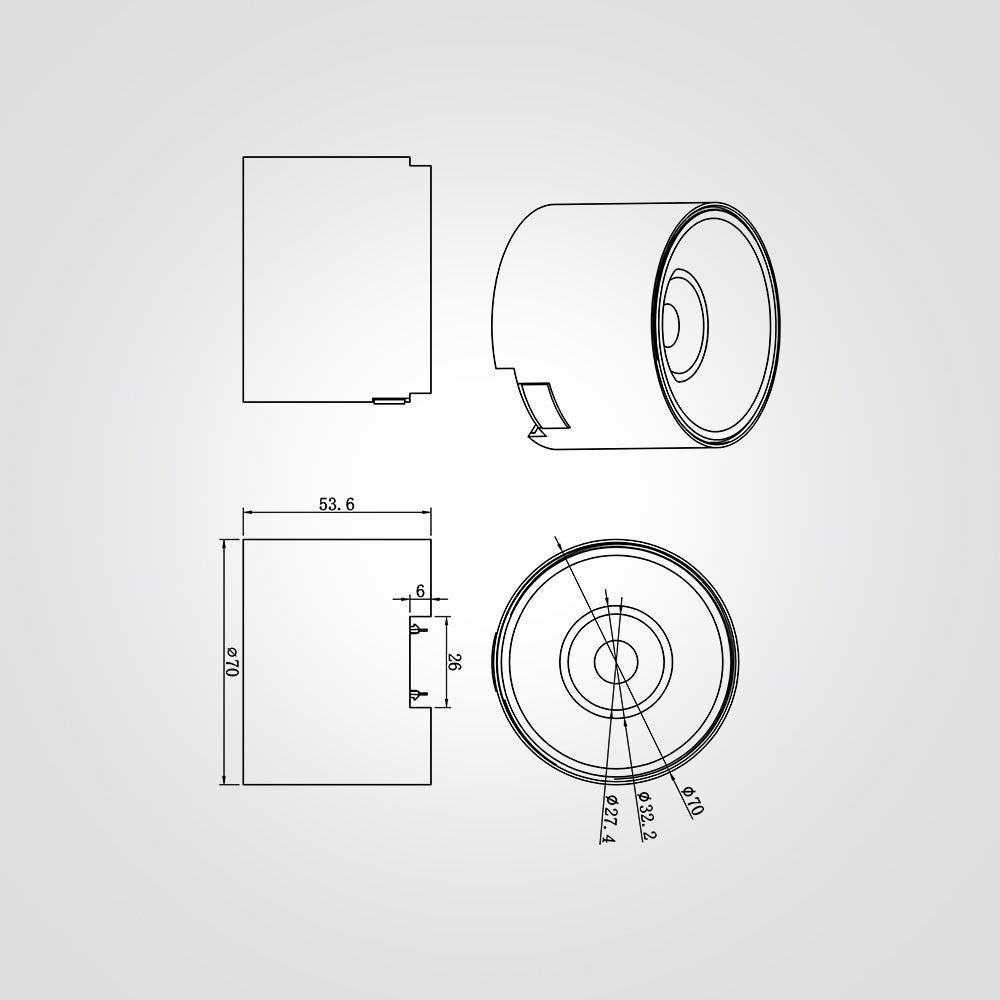 ספוט תאורה למערכת תאורה מגנטית 48V| 8W| שחור| לבן