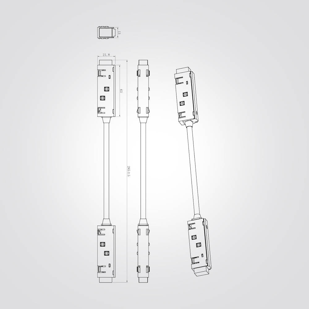 מחבר ביניים לפס צבירה מגנט מתאים למערכת מגנטית לדימור