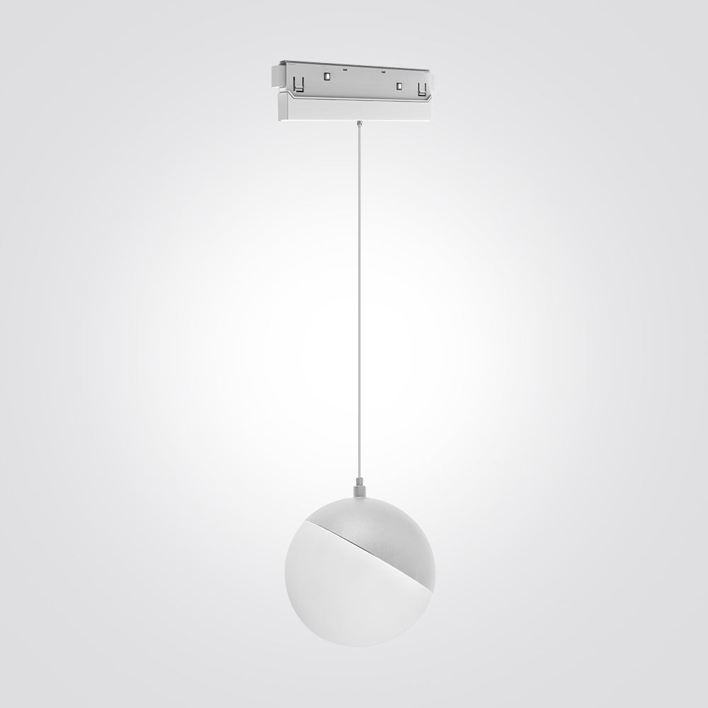 ספוט תלייה כדור חלבי 10W לפס צבירה מגנט 48V| שחור| לבן| ניתן לדימור| CCT