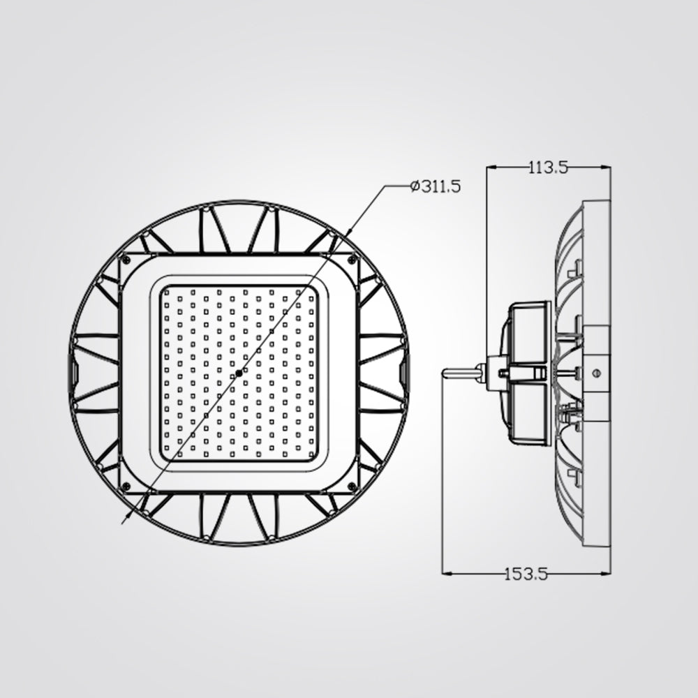 פעמון לד שנאי מינואל IP65 150W