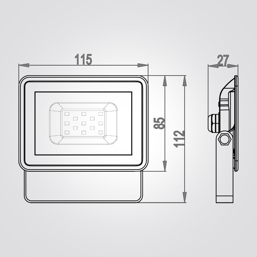פרוז'קטור פנס הצפה ליעד LED 10W לבן| IP65