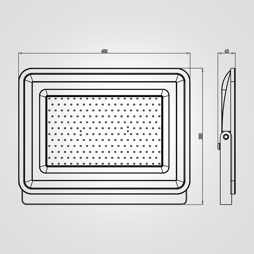 פרוז'קטור פנס הצפה ליעד LED 200W שחור| IP65