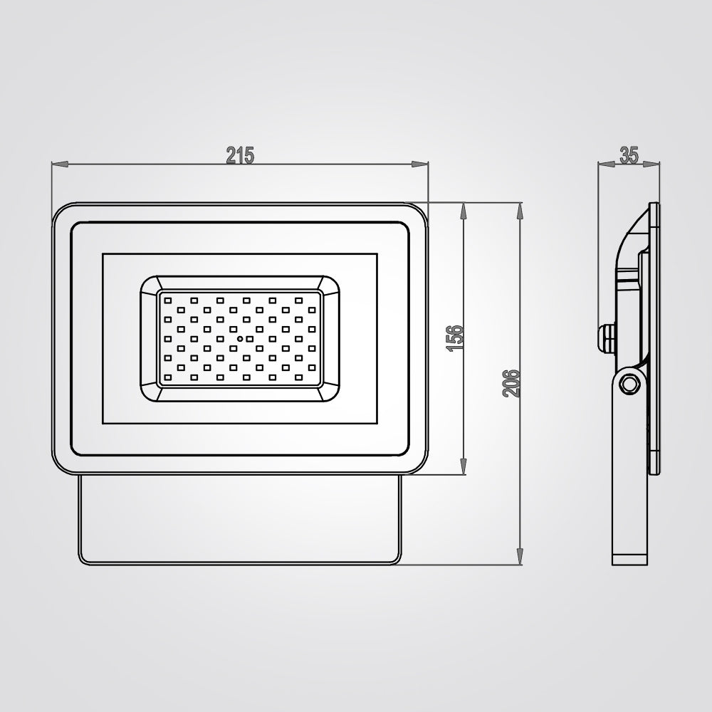 פרוז'קטור פנס הצפה ליעד LED 50W שחור| IP65