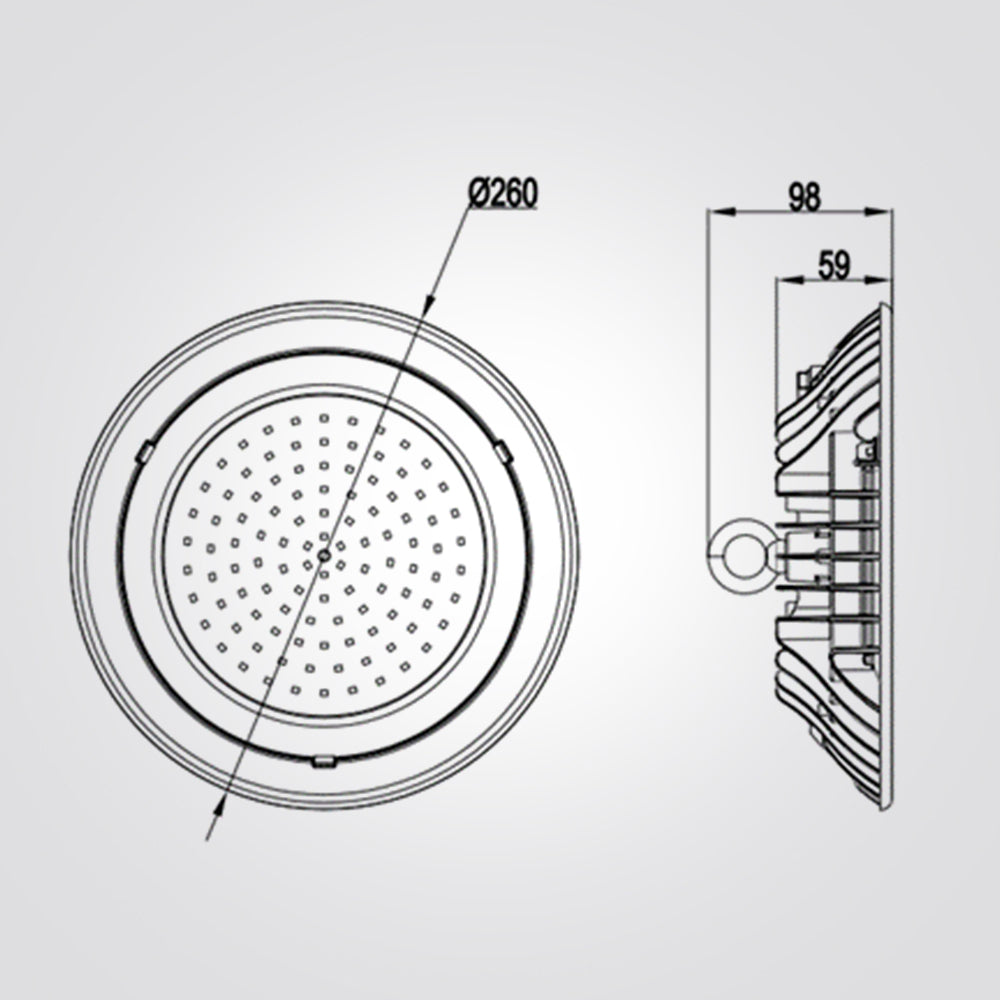 פעמון הצפה רועי 100W| 200W| 6500K| IP65