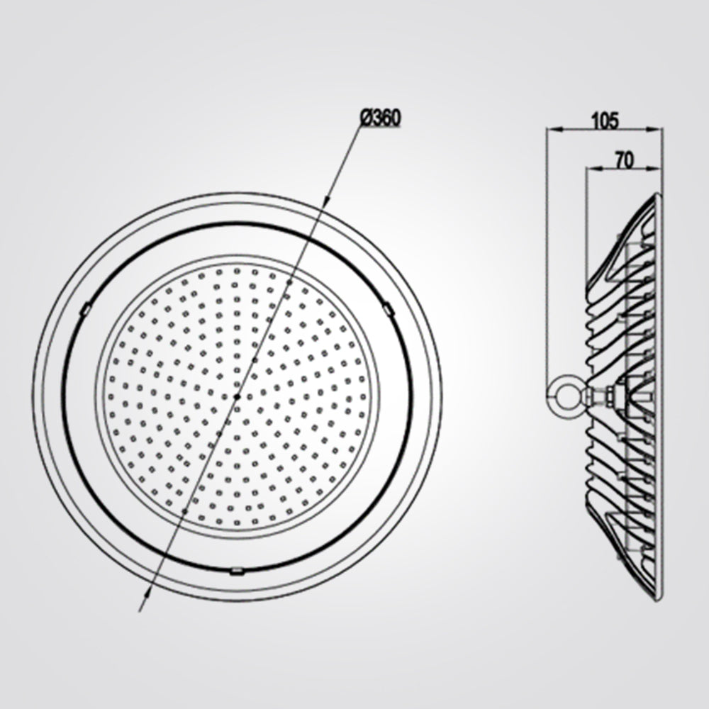 פעמון הצפה רועי 100W| 200W| 6500K| IP65